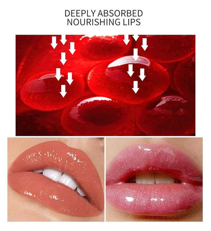 MAEPEOR Plumping Lipgloss 9 Colors Moisturizing Lip Plumper Shiny Jelly Lip Gloss Natural Liquid Lipstick for Women and Girls (Glitter Glossy, 06#Earthy Yellow)