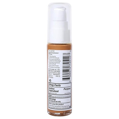 Almay Clear Complexion Makeup, Matte Finish Liquid Foundation with Salicylic Acid, Hypoallergenic, Cruelty Free, -Fragrance Free, Dermatologist Tested, 810 Almond, 1.0 oz