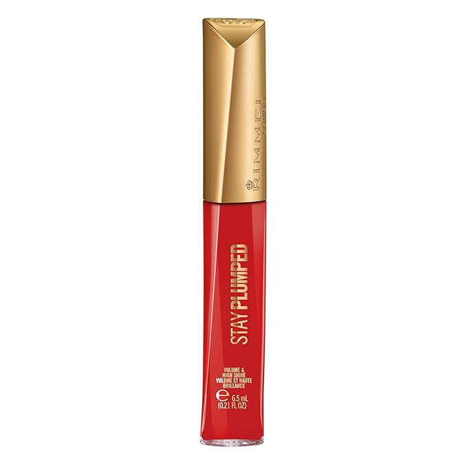 Rimmel Stay Plumped Lip Gloss, 500 Saucy, Pack of 1