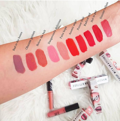 Rude Cosmetics Notorious Rich Long Liquid Lip Color - Poison Fruit Lip Color Women 0.1 oz