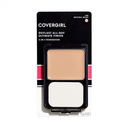 COVERGIRL Outlast All-Day Ultimate Finish Foundation, Natural Beige , 0.4 Ounce (Pack of 1)