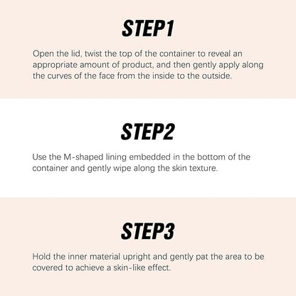 3 In 1 Matte Eraser Foundation Cream Stick，Easily Cover Skin Blemishes，long-lasting concealer and UV protection SPF 50+ foundation cream，Multi-Use Full Coverage Oil Control Makeup Stick (Medium)