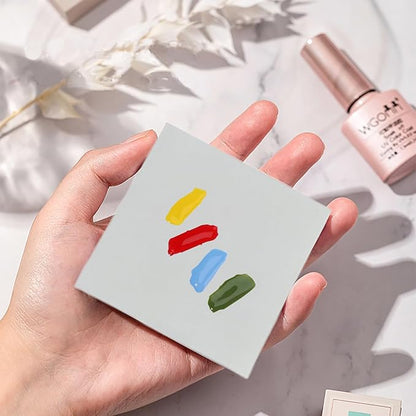 200 Sheets 3 x 3 inch Disposable Nail Polish Palette Paper, Waterproof Makeup Mixing Palette Paper Gel Nail Mixing Tool with 1 Pc Nail Palette Stirring Rod Clear