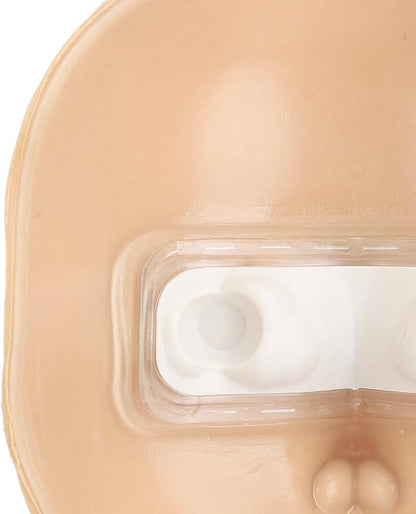 JTLB Makeup Practice Face with Plastic Stand 5D Silicone Full Face Makeup Practice BoardReusable Mannequin Tool for Beginner (White Skin)