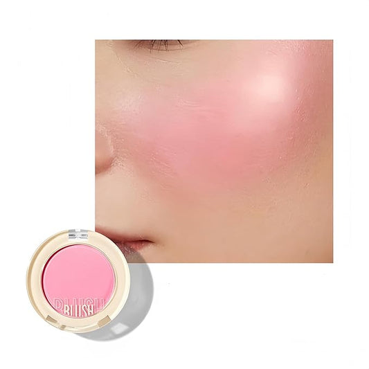 Shiny Blush 12 Color Cream High-Pigmented Buildable Face Blush Long-Lasting Natural Look Face Blush for Cheeks (Color 08)