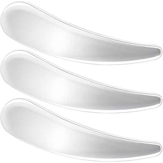 3 Pcs Metal Makeup Spatula, Facial Cosmetic Cream Spatulas Spoon, Massage Beauty Tools, Reusable Skincare Scoop Applicator for Face Eye Cream