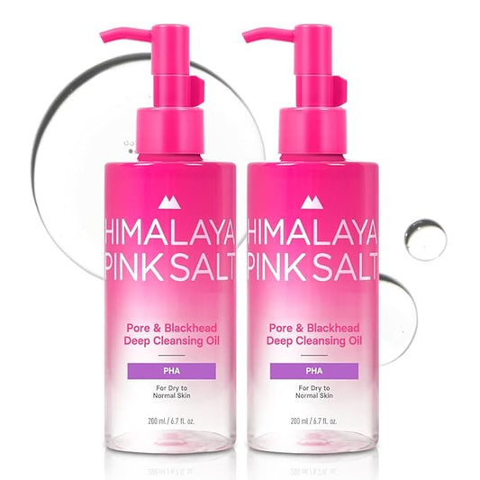 Pore & Blackhead Deep Cleansing Oil PHA, 6.7 fl oz 2 Pack - Gentle Hydrating Oil Cleanser for Dry, Sensitive Skin, Low pH Makeup Blackhead Remover