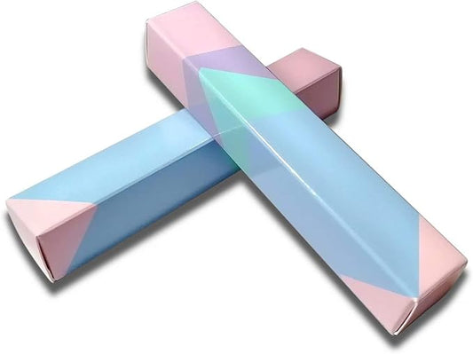 50 Pcs Lip Gloss Packaging 4.72x0.78x0.78 inch Empty Mascara Wand Tube Boxes Light Pink Blue Long Lipgloss Case Lip Glaze Balm Organizer Foldable Sample Wrapping DIY Make-up Storage