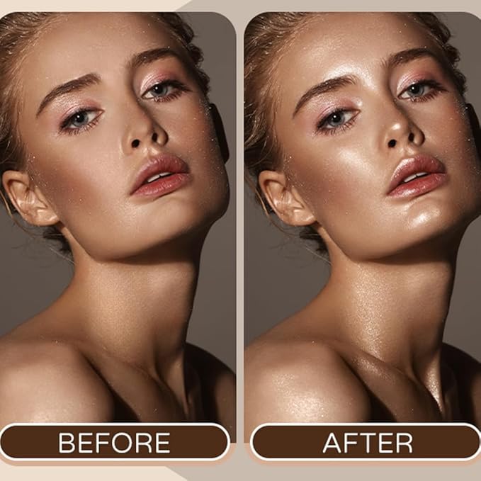Mysense Single Contour Powder Palette + Shimmer Highlighter Makeup Powder Palette for Sculpted & Three-Dimensinal Face Makeup