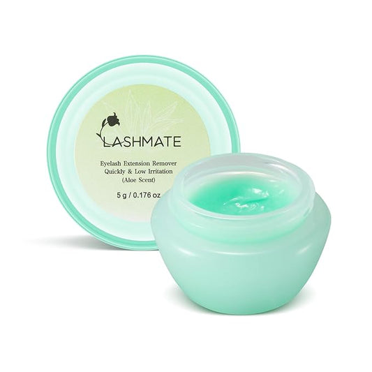 Aloe Scented Eyelash Extensions Remover Cream, Gentle Eyelash Extensions Adhesive Dissolver, Lash Remover for Eyelash Extensions Salon Use 5g