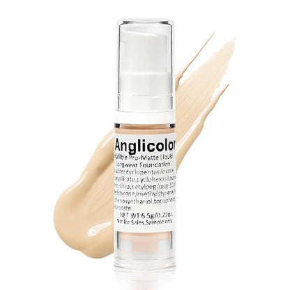 Sample Matte Liquid Foundation,Full Coverage Foundation,Long Lasting,Flawless Soft Oil Control Foundation for Oily Skin,Vegan & Cruelty-Free