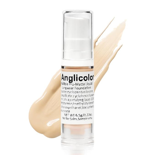Sample Matte Liquid Foundation,Full Coverage Foundation,Long Lasting,Flawless Soft Oil Control Foundation for Oily Skin,Vegan & Cruelty-Free