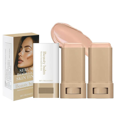 Foundation Stick Beauty Balm Serum Boosted Skin Tint Moisturizing Serum Contour Balm Makeup Suitable for All Skin Tones Create a Natural, Flawless Makeup Skin Tint Stick,02 2pcs