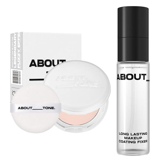 Sebum Cut Powder Pact + Long Lasting Makeup Coating Fixer BUNDLE SET