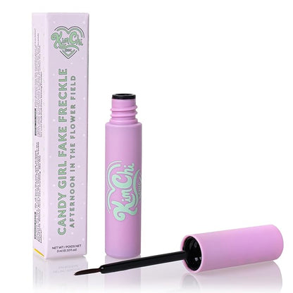 KimChi Chic Beauty Candy Girl Fake Freckle Pen, Natural-Looking and Fast-Drying Faux Freckles Face Makeup, Afternoon In The Flower Field Red-Brown Shade, 0.10 fl oz