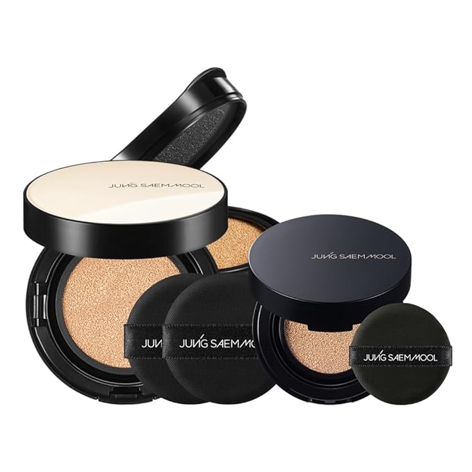 [JUNGSAEMMOOL OFFICIAL] Essential Skin Nuder Cushion Gift Set (Medium) | Nuder Cushion (Refill included) + Mini + Puff (1pc) | SPF 50+ PA+++
