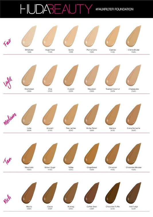 Huda Beauty Faux Filter Foundation in Latte 300N #FauxFilter