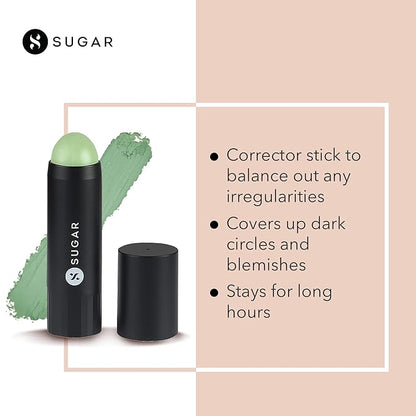 SUGAR Face Fwd Corrector Stick - 03 Jade Jockey (Green) Longlasting Formula, Lightweight