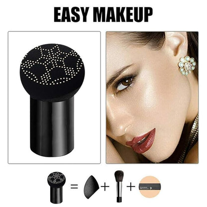 Air Cushion CC Cream Moisturizing Concealer Mushroom Head Brush Waterproof Makeup Foundation Moisture BB Cream for Women Girls (marble)