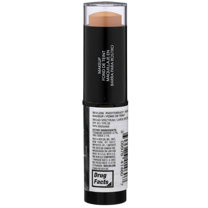 Revlon Foundation Stick, PhotoReady Insta-Fix Face Makeup for All Skin Types, SPF 20, Longwear Light-Medium Coverage with Natural Finish, 160 Medium Beige, 1 Oz