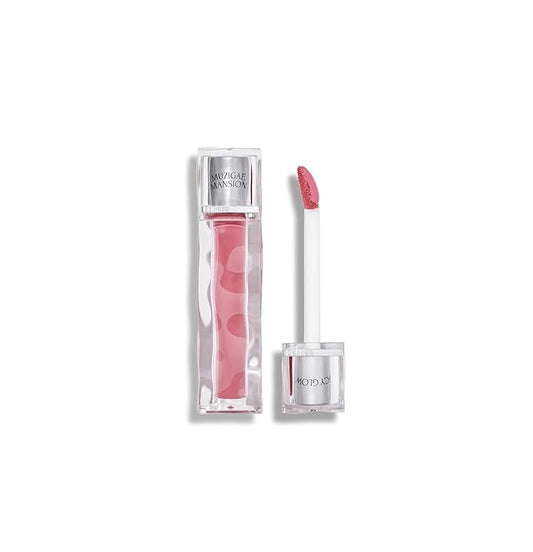 Icy Glow Lip Tint – Vegan Collagen, No-Stain, Hydrating Gloss, (K-Beauty) Makeup, Red & Tinted Shades (01 PETAL)