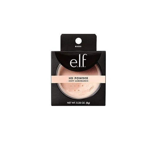 e.l.f. High Definition Powder, Loose Powder, Lightweight, Long-Lasting, Creates Soft Focus Effect, Masks Fine Lines & Imperfections, 0.28 Oz, Soft Luminance