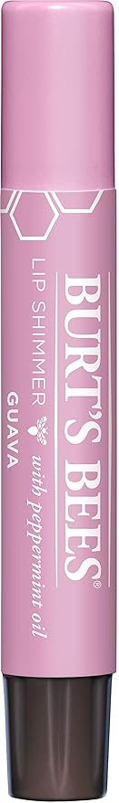 Burt's Bees 100% Natural Moisturizing Lip Shimmer, Guava, 1 Tube