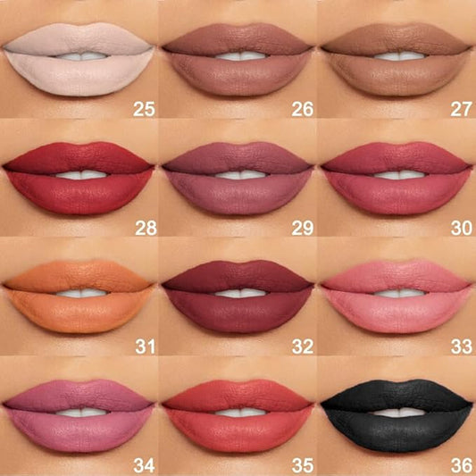 12 Pcs Natural Nude Brown Beige Colors Lip Liner Lipstick Pencils Set for Daily Makeup,Easy to Apply & Remove,Waterproof (set11)