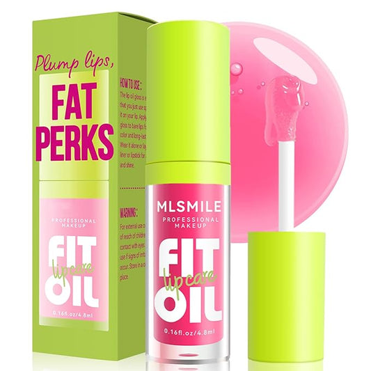 4 Colors Fat Oil Lip Gloss, Lip Oil Lip Glaze Hydrating Lip Glow Oil Big Brush Head Moisturizing Lip Gloss, Shiny Transparent Tinted Plumping Lip Oil Long Lasting Nourishing Non-sticky (02#)