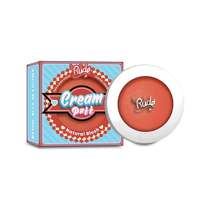 Cream Puff Natural Blush - Fruit Tart by Rude Cosmetics for Women - 0.21 oz Blush