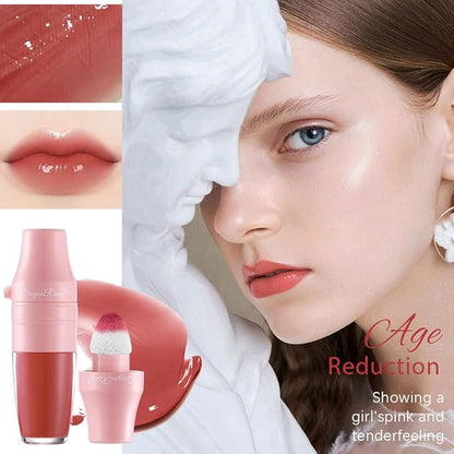 6 Colors Shake Liquid Lipstick Set, Korean Cute Moisturizing Glossy Tinted Lip Gloss, Lip Stain, Multi-Use Lip and Cheek Tint, Non-Stick Cup, Lightweight, Long-Lasting, Vivid Color