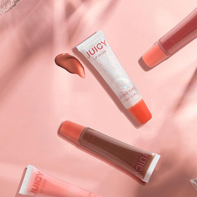 Juicy Lip Gloss, Lipgloss for Women and Girls, Lip Plumper, Lip Makeup Hydrating, Tinted Lip Balm, Colorful Lipgloss Moisturizing and Vibrant #jelly