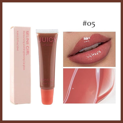 Juicy Lip Gloss, Lipgloss for Women and Girls, Lip Plumper, Lip Makeup Hydrating, Tinted Lip Balm, Colorful Lipgloss Moisturizing and Vibrant #dark pink