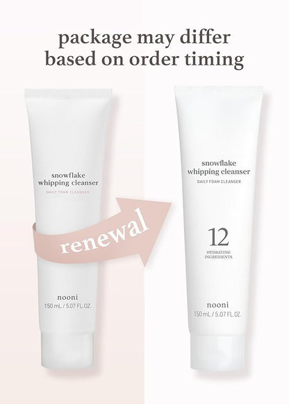 I'm Meme Compact - Oil Cut Pact 0.34 Oz + NOONI Korean Facial Clenaser - Snowflake Whipping Cleanser 5.07 Fl Oz Bundle