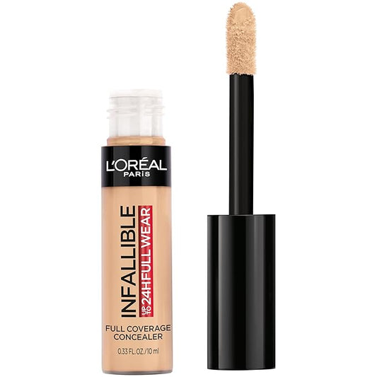 L'Oreal Paris Makeup Infallible Full Wear Waterproof Matte Concealer, Full Coverage, Pecan, 0.33 fl. oz.