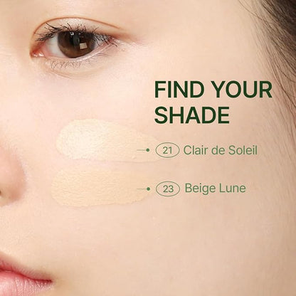 [CHALLANS de PARIS] Cushion de Lunar Excellence Cream Foundation - High Coverage, All-Day Wear, Lightweight Texture, Even Skin Tone, Hydrating Glow, All Skin Types, 0.53 oz (23 Medium Beige, 0.53 oz)