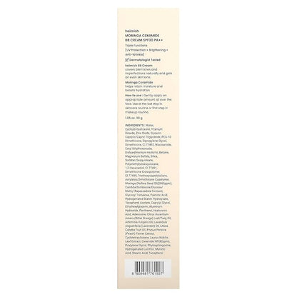 Moringa Ceramide BB Cream SPF 30 PA++ | 27 Light Tan | 1.87 fl oz / 53g