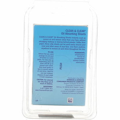 CLEAN & CLEAR Oil Absorbing Sheets 50 Each (Pack of 3)