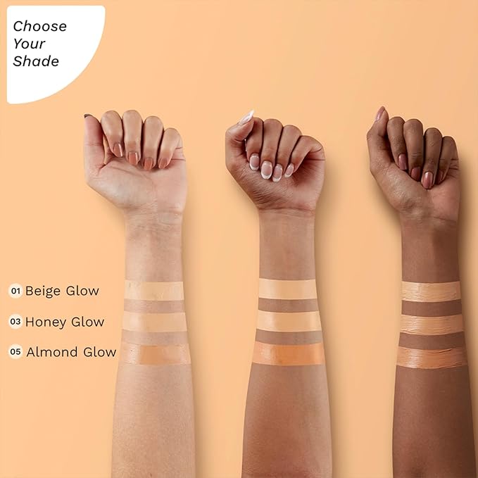Beige Glow 3-In-1 Natural Bb Cream Medium Coverage For All Skin Types Spf 50 Pa++++ With Niacinamide, Hyaluronic Acid & Vit C - 1.01 Fl Oz (30ml), Pack Of 1