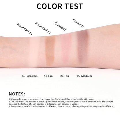 Baking Foundation, Highlighter Finishing Powder Makeup Setting Finishing Semi-Matte Finish