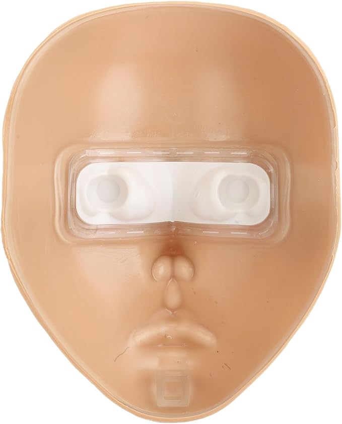 JTLB Makeup Practice Face with Plastic Stand 5D Silicone Full Face Makeup Practice BoardReusable Mannequin Tool for Beginner (Wheat Skin)
