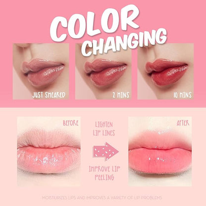 VIOLA HOUSE Color Changing Lip Gloss, PH Lip Tinted, High gloss lipstick, waterproof,long lasting lip care. 5g