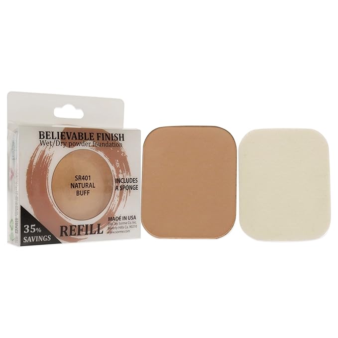 Sorme' Treatment Cosmetics Believable Finish Dual Active Foundation Refill, Natural Buff