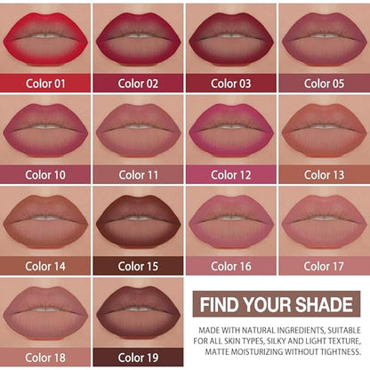 Kaely 3Pcs Gradient Matte Lipstick Lip Liner Pencil Set for Women, 2in1 Flawless Contour Gradual Ombre Effect Lip Pencil Makeup Waterproof, labiales mate 24 horas originales, 16+17+18