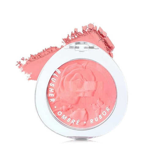 MAEPEOR Embossed Blush 8 Colors Lightweight Natural Look Matte Face Blush Long-Lasting Highly Pigmented Powder Blusher (Color 01)
