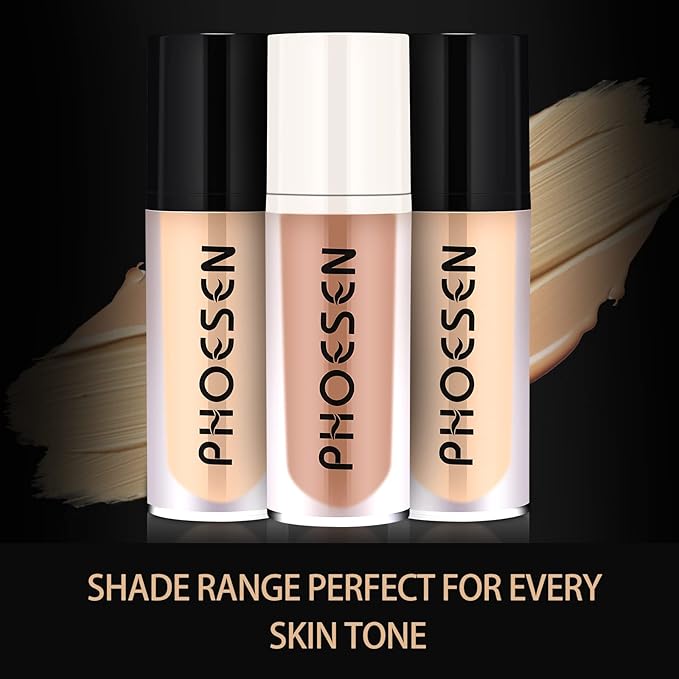 Liquid Foundation, Flawless Soft Matte Liquid Foundation 24HR Oil Control, Concealer Foundation Makeup, Medium to Full Coverage with Matte Finish, 1.35 Oz