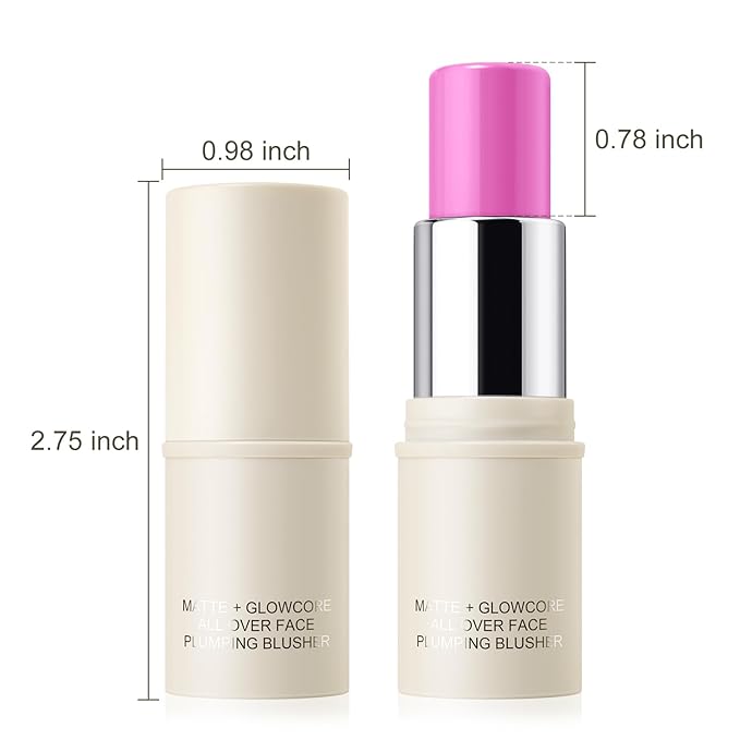 Boobeen Cream Blush Stick for Cheek and Lips, Soft and Blendable Natural Flush, Long-Lasting Dewy Blusher Makeup, Multi-Use Blush, Buildable Glow for Face