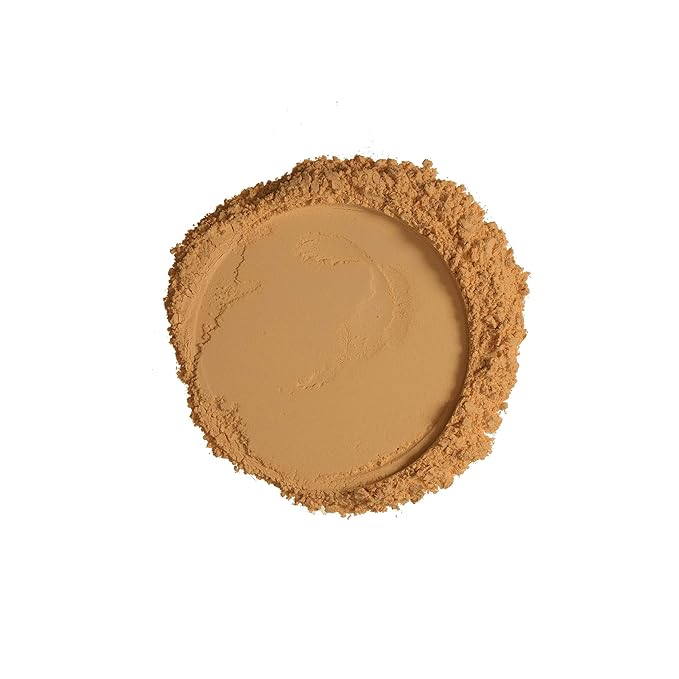 Ruby Kisses Mineral Pressed Powder Foundation, Medium to Full Coverage Natural Finish 0.35 Ounce (Caramel)