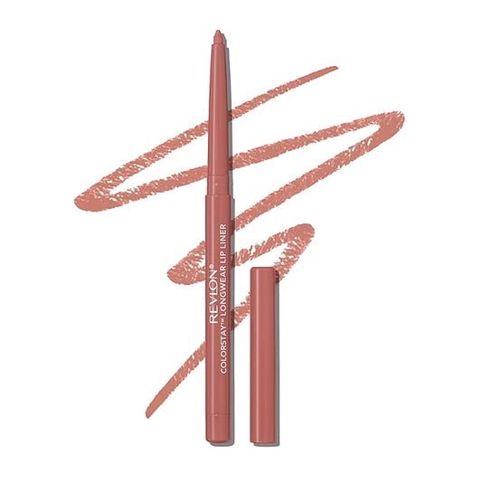 Revlon Colorstay Lip Liner with Built-In Sharpener, Valentine's Day Makeup Gifts for Women, Longwear Rich Colors, Smooth Application, 655 Rose, 0.01 oz