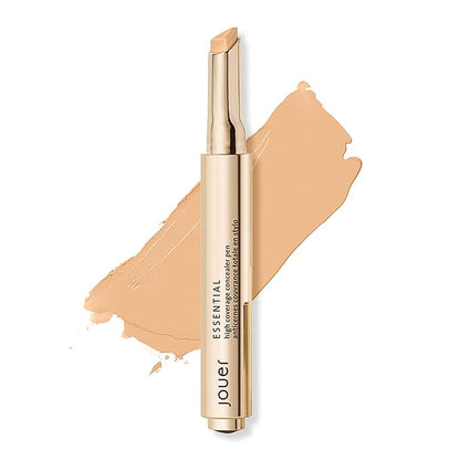 Jouer Essential High Coverage Crème Concealer Pen | Medium to Full Coverage | Healthy Ingredients | Paraben, Gluten & Cruelty Free | Vegan Friendly